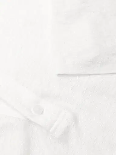 Vince Men's Linen Polo Shirt - Optic White | Thumbnail 6 Vince Men's Linen Polo Shirt - Optic White | Thumbnail 6