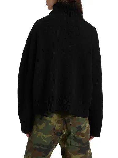 Nili Lotan Women's Omaria Wool Turtleneck Sweater - Black | Thumbnail 5 Nili Lotan Women's Omaria Wool Turtleneck Sweater - Black | Thumbnail 5