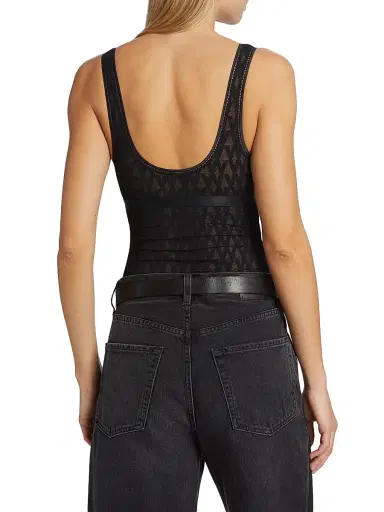 Wolford Women's Sheer Logo Bodysuit - Black | Thumbnail 5 Wolford Women's Sheer Logo Bodysuit - Black | Thumbnail 5