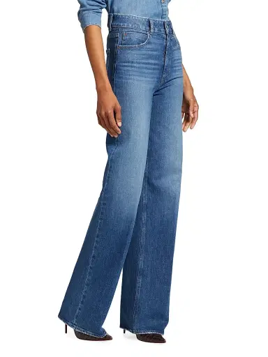 PAIGE Women's Sasha High-Rise Stretch Wide-Leg Jeans | Thumbnail 4 PAIGE Women's Sasha High-Rise Stretch Wide-Leg Jeans | Thumbnail 4