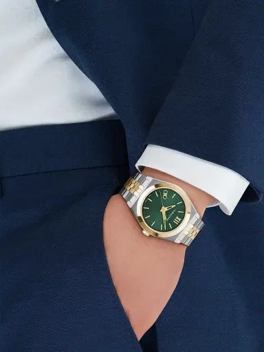 FERRAGAMO Men's Vega New Stainless Steel Bracelet Watch/40MM - Two Tone Green | Thumbnail 2 FERRAGAMO Men's Vega New Stainless Steel Bracelet Watch/40MM - Two Tone Green | Thumbnail 2