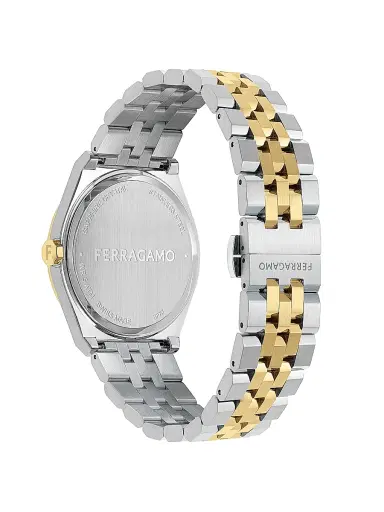 FERRAGAMO Men's Vega New Stainless Steel Bracelet Watch/40MM - Two Tone Green | Thumbnail 4 FERRAGAMO Men's Vega New Stainless Steel Bracelet Watch/40MM - Two Tone Green | Thumbnail 4