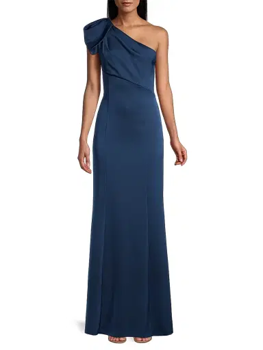Aidan Mattox Women's One-Shoulder Mermaid Gown - Twilight Blue | Thumbnail 3 Aidan Mattox Women's One-Shoulder Mermaid Gown - Twilight Blue | Thumbnail 3
