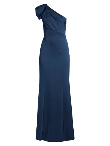 Aidan Mattox Women's One-Shoulder Mermaid Gown - Twilight Blue | Thumbnail 1 Aidan Mattox Women's One-Shoulder Mermaid Gown - Twilight Blue | Thumbnail 1