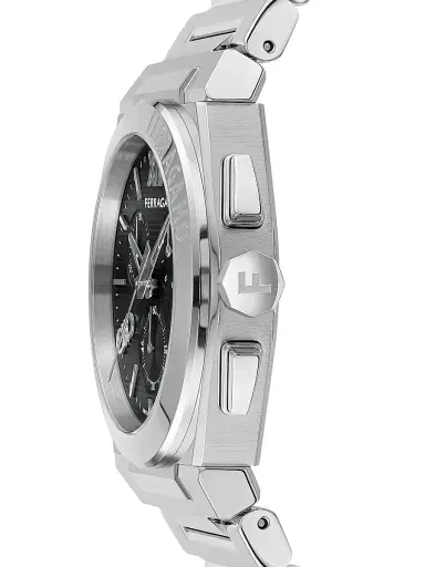 FERRAGAMO Men's Vega Chrono Stainless Steel Bracelet Watch/42MM - Silver Black | Thumbnail 3 FERRAGAMO Men's Vega Chrono Stainless Steel Bracelet Watch/42MM - Silver Black | Thumbnail 3