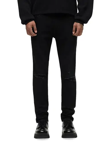 Hudson Jeans Men's Zack Distressed Stretch Skinny Jeans - Destructed Ink - Size 40 | Thumbnail 4 Hudson Jeans Men's Zack Distressed Stretch Skinny Jeans - Destructed Ink - Size 40 | Thumbnail 4