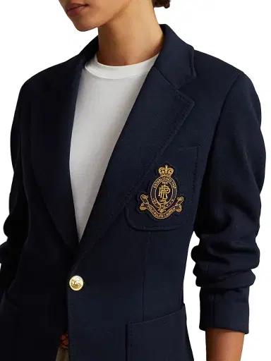 Polo Ralph Lauren Women's Double-Knit One-Button Blazer | Thumbnail 8 Polo Ralph Lauren Women's Double-Knit One-Button Blazer | Thumbnail 8