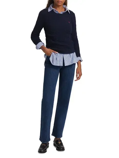 Polo Ralph Lauren Women's Julianna Cable-Knit Sweater - Hunter Navy | Thumbnail 2 Polo Ralph Lauren Women's Julianna Cable-Knit Sweater - Hunter Navy | Thumbnail 2