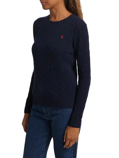 Polo Ralph Lauren Women's Julianna Cable-Knit Sweater - Hunter Navy | Thumbnail 4 Polo Ralph Lauren Women's Julianna Cable-Knit Sweater - Hunter Navy | Thumbnail 4
