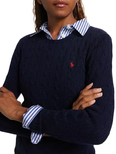 Polo Ralph Lauren Women's Julianna Cable-Knit Sweater - Hunter Navy | Thumbnail 6 Polo Ralph Lauren Women's Julianna Cable-Knit Sweater - Hunter Navy | Thumbnail 6