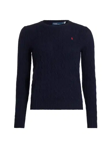 Polo Ralph Lauren Women's Julianna Cable-Knit Sweater - Hunter Navy | Thumbnail 1 Polo Ralph Lauren Women's Julianna Cable-Knit Sweater - Hunter Navy | Thumbnail 1