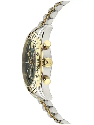 Versace Men's Chrono Master Stainless Steel Bracelet Watch/44MM - Two Tone Green | Thumbnail 3 Versace Men's Chrono Master Stainless Steel Bracelet Watch/44MM - Two Tone Green | Thumbnail 3