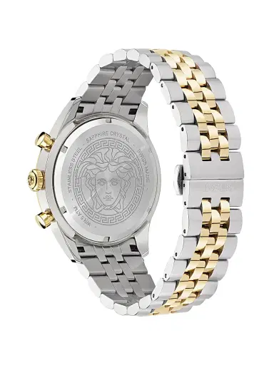 Versace Men's Chrono Master Stainless Steel Bracelet Watch/44MM - Two Tone Green | Thumbnail 4 Versace Men's Chrono Master Stainless Steel Bracelet Watch/44MM - Two Tone Green | Thumbnail 4
