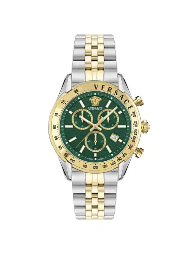 Versace Men's Chrono Master Stainless Steel Bracelet Watch/44MM - Two Tone Green | Thumbnail 1 Versace Men's Chrono Master Stainless Steel Bracelet Watch/44MM - Two Tone Green | Thumbnail 1