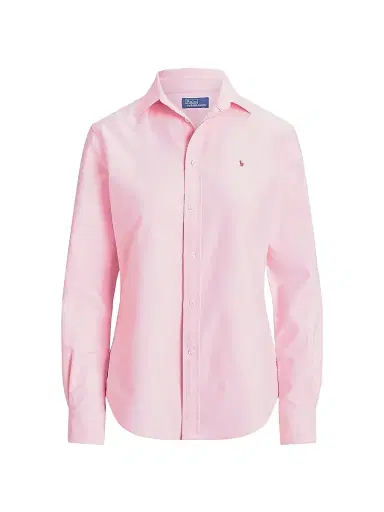 Polo Ralph Lauren Women's Slim-Fit Cotton Oxford Shirt - Bath Pink | Thumbnail 1 Polo Ralph Lauren Women's Slim-Fit Cotton Oxford Shirt - Bath Pink | Thumbnail 1