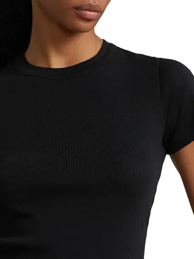 Polo Ralph Lauren Women's Rib-Knit Crewneck T-Shirt | Thumbnail 5 Polo Ralph Lauren Women's Rib-Knit Crewneck T-Shirt | Thumbnail 5