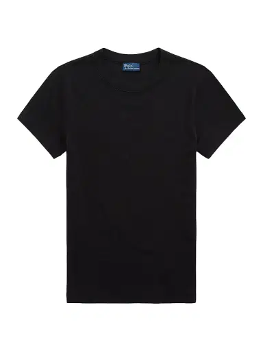Polo Ralph Lauren Women's Rib-Knit Crewneck T-Shirt | Thumbnail 1 Polo Ralph Lauren Women's Rib-Knit Crewneck T-Shirt | Thumbnail 1