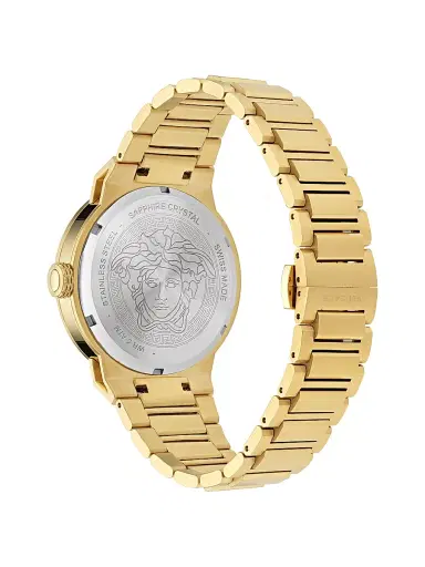 Versace Men's Medusa Infinite IP Yellow Gold Bracelet Watch/45MM - Yellow Gold | Thumbnail 4 Versace Men's Medusa Infinite IP Yellow Gold Bracelet Watch/45MM - Yellow Gold | Thumbnail 4