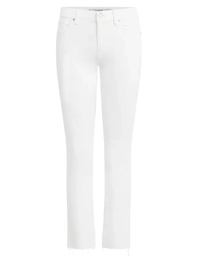 Women's Nico Mid-Rise Slit Straight Ankle Jeans - Spring White Women's Nico Mid-Rise Slit Straight Ankle Jeans - Spring White