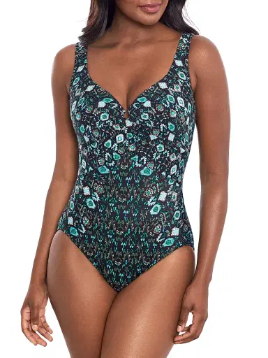 Miraclesuit Swim Women's Bijoux Criss-Cross Escape One-Piece Swimsuit - Black Multi | Thumbnail 2 Miraclesuit Swim Women's Bijoux Criss-Cross Escape One-Piece Swimsuit - Black Multi | Thumbnail 2