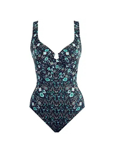 Miraclesuit Swim Women's Bijoux Criss-Cross Escape One-Piece Swimsuit - Black Multi | Thumbnail 1 Miraclesuit Swim Women's Bijoux Criss-Cross Escape One-Piece Swimsuit - Black Multi | Thumbnail 1
