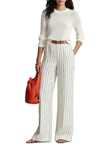 Polo Ralph Lauren Women's Cotton Shaker-Stitch Sweater - White | Thumbnail 2 Polo Ralph Lauren Women's Cotton Shaker-Stitch Sweater - White | Thumbnail 2