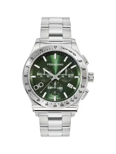 FERRAGAMO Men's 1927 Chrono Stainless Steel Bracelet Watch/42MM - Stainless Steel | Thumbnail 1 FERRAGAMO Men's 1927 Chrono Stainless Steel Bracelet Watch/42MM - Stainless Steel | Thumbnail 1