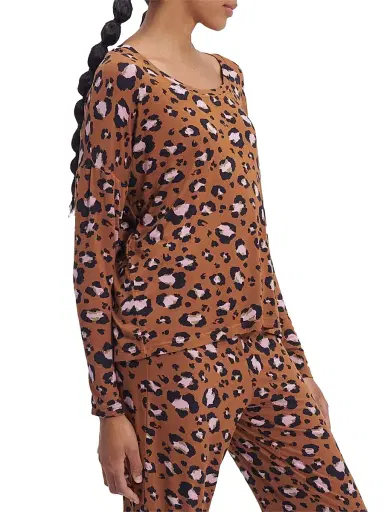 UGG Women's Ecovero Jersey Printed Pajama Set - Cedar Bark Leopard - Size XS | Thumbnail 5 UGG Women's Ecovero Jersey Printed Pajama Set - Cedar Bark Leopard - Size XS | Thumbnail 5
