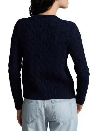 Polo Ralph Lauren Women's Cable-Knit Cardigan - Hunter Navy | Thumbnail 4 Polo Ralph Lauren Women's Cable-Knit Cardigan - Hunter Navy | Thumbnail 4