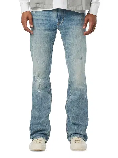 Hudson Jeans Men's Walker Distressed Stretch Flare Jeans - Resort | Thumbnail 4 Hudson Jeans Men's Walker Distressed Stretch Flare Jeans - Resort | Thumbnail 4