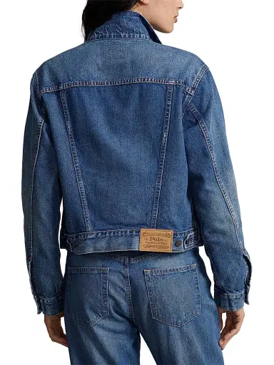 Polo Ralph Lauren Women's Denim Trucker Jacket - Meuse Wash | Thumbnail 4 Polo Ralph Lauren Women's Denim Trucker Jacket - Meuse Wash | Thumbnail 4