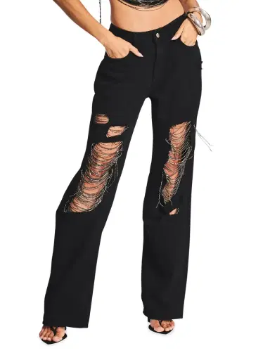 Retrofête Women's Marlowe Jeans - Raven Black | Thumbnail 4 Retrofête Women's Marlowe Jeans - Raven Black | Thumbnail 4
