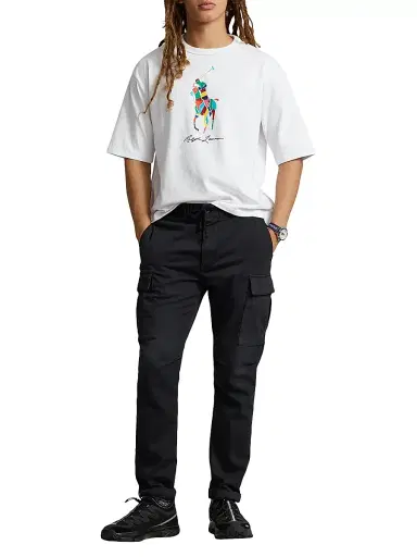 Polo Ralph Lauren Men's Colorblocked Big Pony Logo T-Shirt - White | Thumbnail 2 Polo Ralph Lauren Men's Colorblocked Big Pony Logo T-Shirt - White | Thumbnail 2