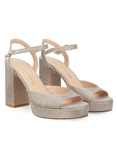 Stuart Weitzman Women's Dayna II 100MM Platform Sandals - Poudre | Thumbnail 2 Stuart Weitzman Women's Dayna II 100MM Platform Sandals - Poudre | Thumbnail 2