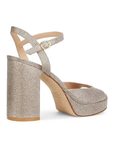 Stuart Weitzman Women's Dayna II 100MM Platform Sandals - Poudre | Thumbnail 3 Stuart Weitzman Women's Dayna II 100MM Platform Sandals - Poudre | Thumbnail 3