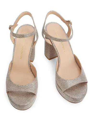 Stuart Weitzman Women's Dayna II 100MM Platform Sandals - Poudre | Thumbnail 4 Stuart Weitzman Women's Dayna II 100MM Platform Sandals - Poudre | Thumbnail 4