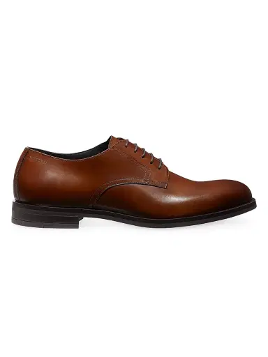 Stuart Weitzman Men's SW Club Classic Leather Derbys - Tan | Thumbnail 1 Stuart Weitzman Men's SW Club Classic Leather Derbys - Tan | Thumbnail 1