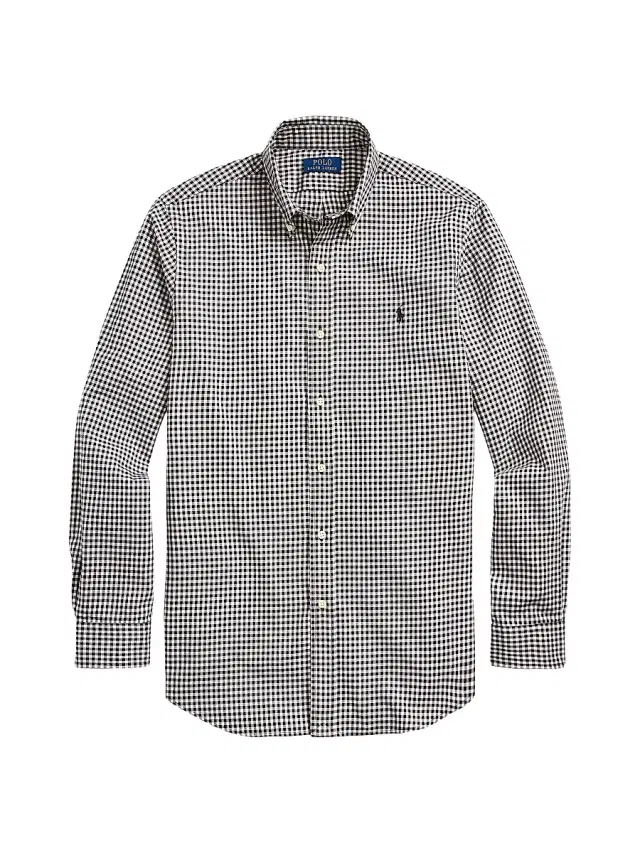 Men's Classic-Fit Plaid Twill Button-Down Shirt - Nero Blanc Men's Classic-Fit Plaid Twill Button-Down Shirt - Nero Blanc