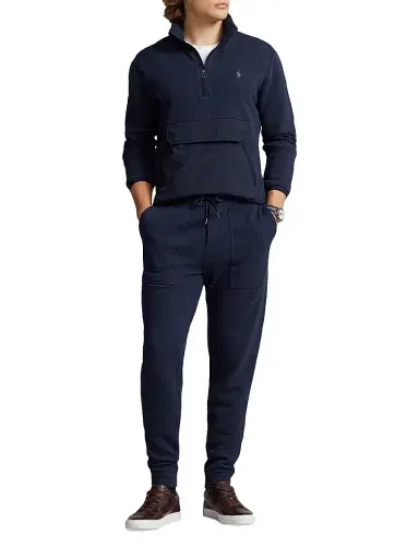 Polo Ralph Lauren Men's Althetic Double-Knit Jacquard Joggers - Aviator Navy | Thumbnail 2 Polo Ralph Lauren Men's Althetic Double-Knit Jacquard Joggers - Aviator Navy | Thumbnail 2