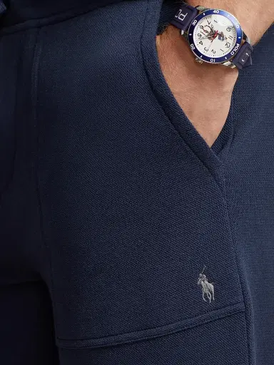 Polo Ralph Lauren Men's Althetic Double-Knit Jacquard Joggers - Aviator Navy | Thumbnail 4 Polo Ralph Lauren Men's Althetic Double-Knit Jacquard Joggers - Aviator Navy | Thumbnail 4