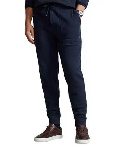 Polo Ralph Lauren Men's Althetic Double-Knit Jacquard Joggers - Aviator Navy | Thumbnail 1 Polo Ralph Lauren Men's Althetic Double-Knit Jacquard Joggers - Aviator Navy | Thumbnail 1