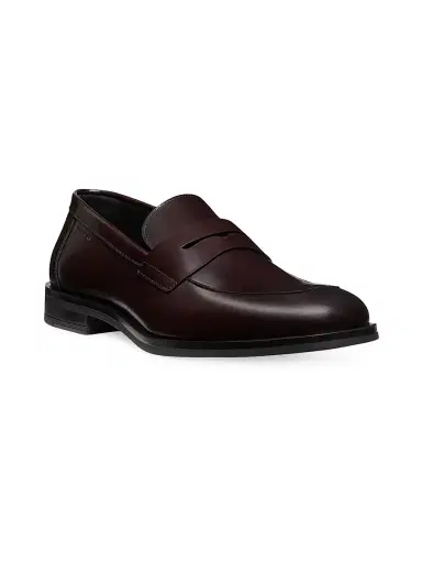 Stuart Weitzman Men's Club Classic Penny Loafers - Burgundy - Size 11 | Thumbnail 2 Stuart Weitzman Men's Club Classic Penny Loafers - Burgundy - Size 11 | Thumbnail 2