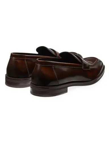 Stuart Weitzman Men's Club Classic Leather Loafers - Cognac | Thumbnail 3 Stuart Weitzman Men's Club Classic Leather Loafers - Cognac | Thumbnail 3