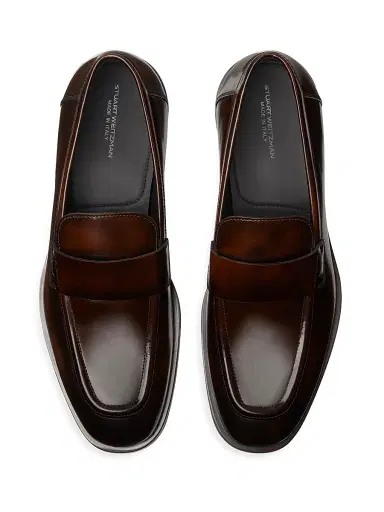 Stuart Weitzman Men's Club Classic Leather Loafers - Cognac | Thumbnail 4 Stuart Weitzman Men's Club Classic Leather Loafers - Cognac | Thumbnail 4