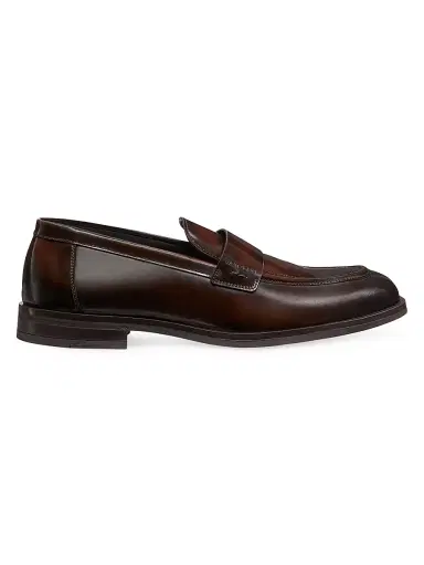Stuart Weitzman Men's Club Classic Leather Loafers - Cognac | Thumbnail 1 Stuart Weitzman Men's Club Classic Leather Loafers - Cognac | Thumbnail 1