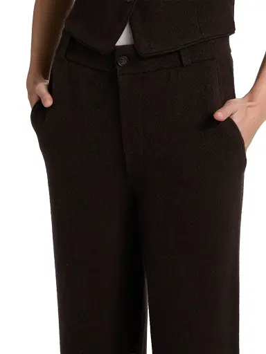 Guest in Residence Women's Cashmere Tailored Wide-Leg Pants - Burnt Cocoa | Thumbnail 6 Guest in Residence Women's Cashmere Tailored Wide-Leg Pants - Burnt Cocoa | Thumbnail 6