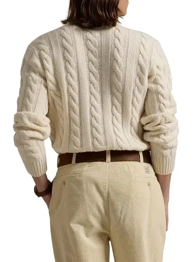 Polo Ralph Lauren Men's Cable-Knit Wool-Cashmere Turtleneck Sweater | Thumbnail 3 Polo Ralph Lauren Men's Cable-Knit Wool-Cashmere Turtleneck Sweater | Thumbnail 3