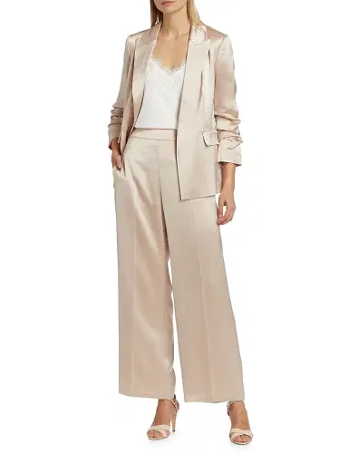 Elie Tahari Women's Ashlynn Satin Cropped Wide-Leg Pants | Thumbnail 2 Elie Tahari Women's Ashlynn Satin Cropped Wide-Leg Pants | Thumbnail 2