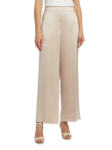 Elie Tahari Women's Ashlynn Satin Cropped Wide-Leg Pants | Thumbnail 3 Elie Tahari Women's Ashlynn Satin Cropped Wide-Leg Pants | Thumbnail 3