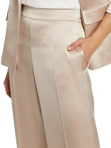Elie Tahari Women's Ashlynn Satin Cropped Wide-Leg Pants | Thumbnail 6 Elie Tahari Women's Ashlynn Satin Cropped Wide-Leg Pants | Thumbnail 6